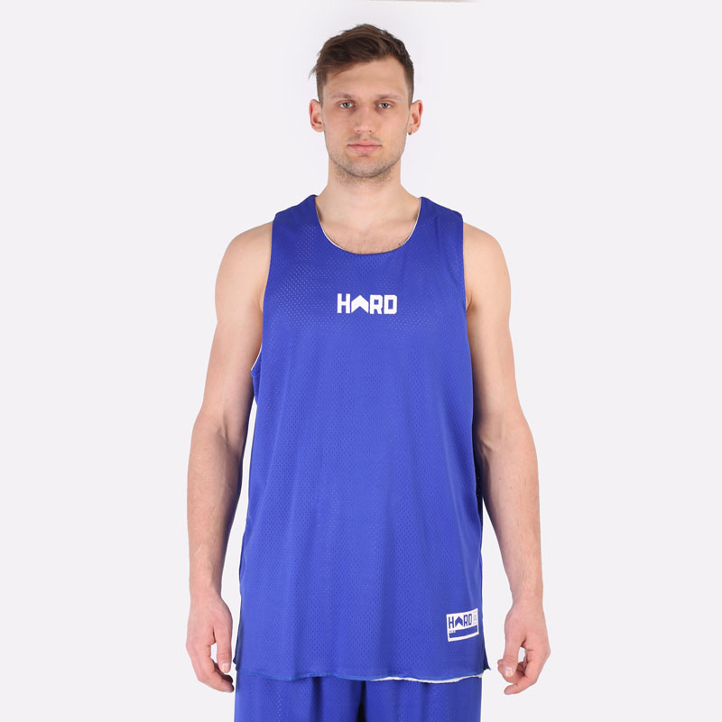 мужская синяя двухсторонняя майка Hard HRD Jersey Hard blue/wht-400 - цена, описание, фото 1